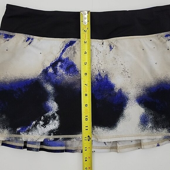 Lululemon Run Pace Setter Skort Milky Way Multi Print Black Pigment Size 8 Reg - Picture 15 of 16